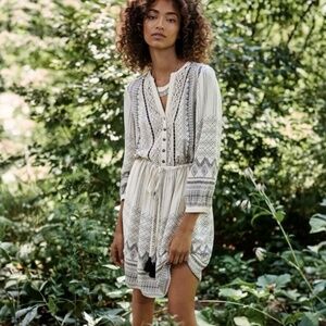 Like New! Floreat {Anthro} Boho Ivory Crochet Lace Mini Dress + Tassels | XS · 2